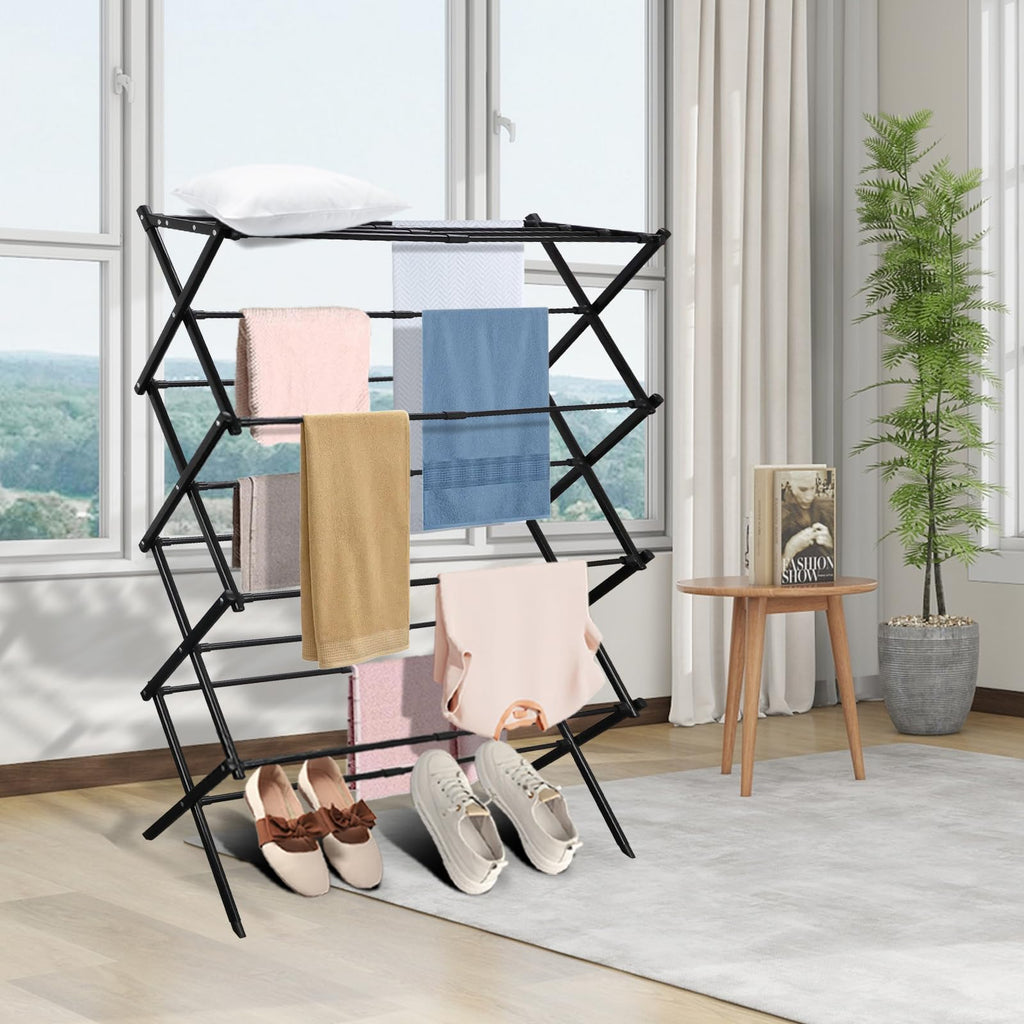 Discover the MOYEE Drying Rack, specially curated by Curat Cart, perfect for efficient laundry drying in stylish spaces.
