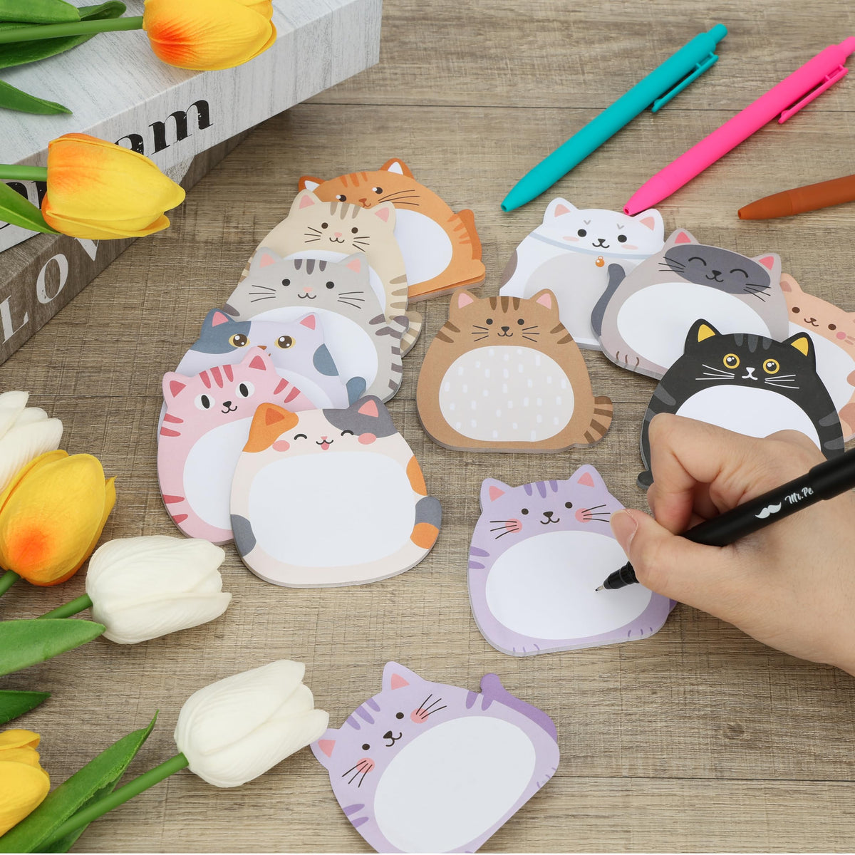 Cute Cat Sticky Notes from Mr. Pen, a premium import ideal for organization. Available at Curat Cart for cat lovers.