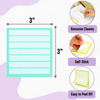 Mr. Pen Lined Sticky Notes in high-quality packaging, featuring an easy peel-off design for seamless use. Available at Curat Cart.