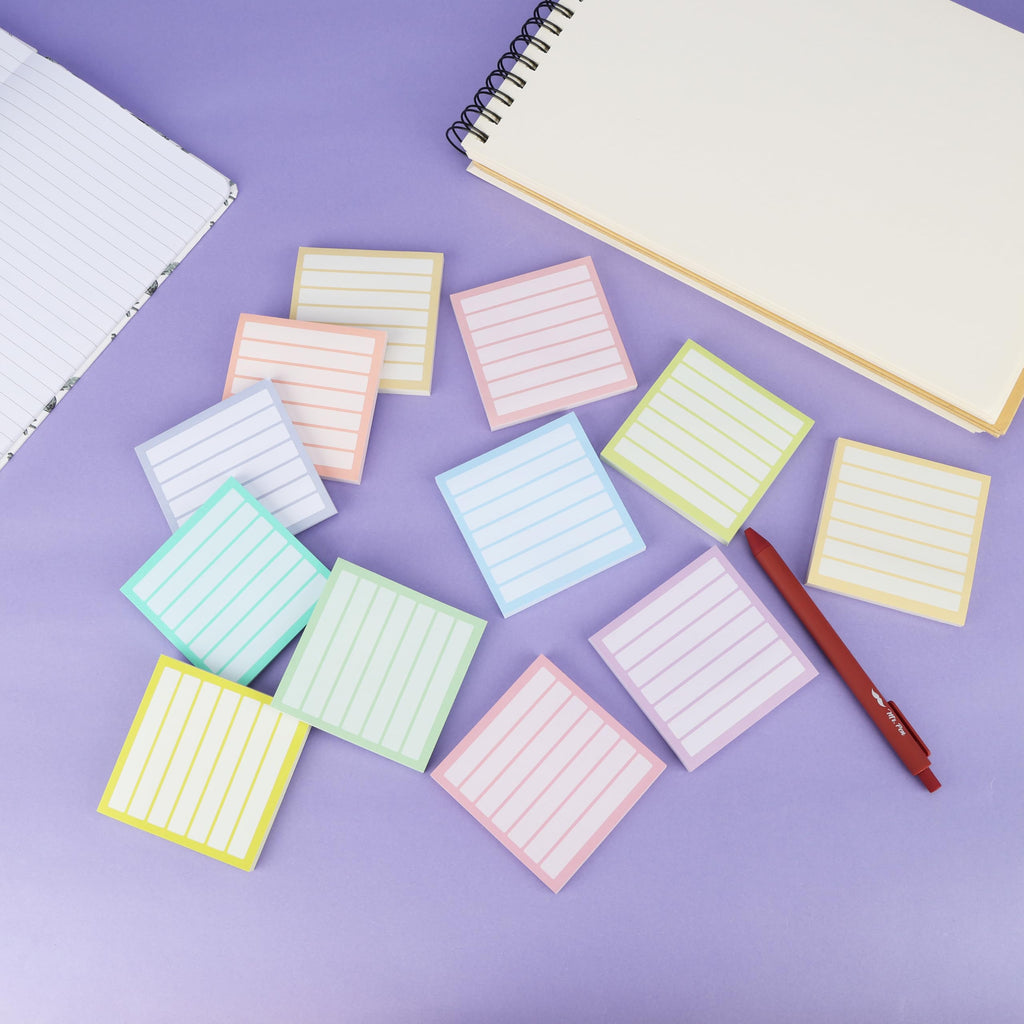 Mr. Pen Lined Sticky Notes in various colors, 100% Authentic and available at Curat Cart for your note-taking needs.