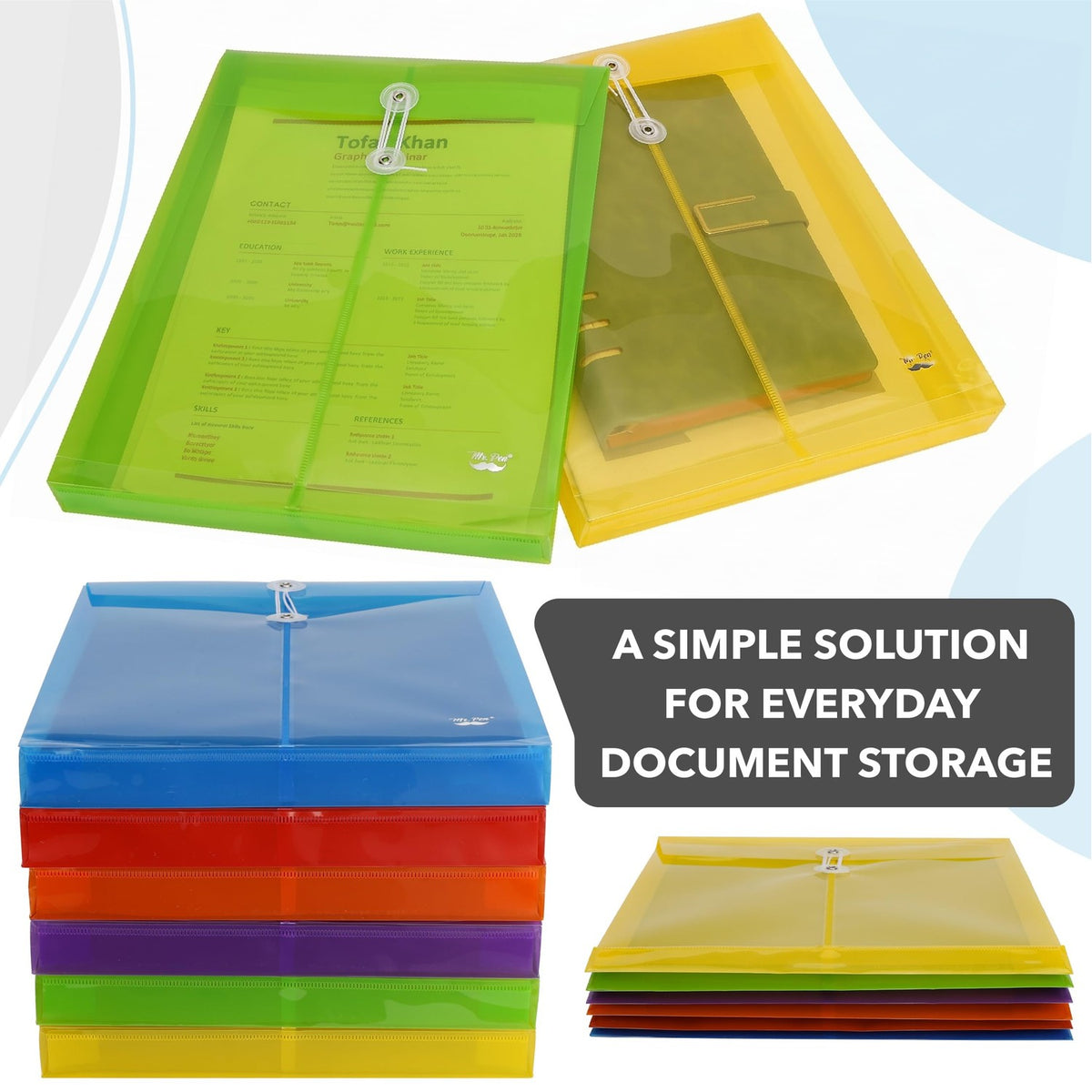 Discover Mr. Pen Plastic Envelopes, specially curated by Curat Cart, the perfect solution for everyday document storage.