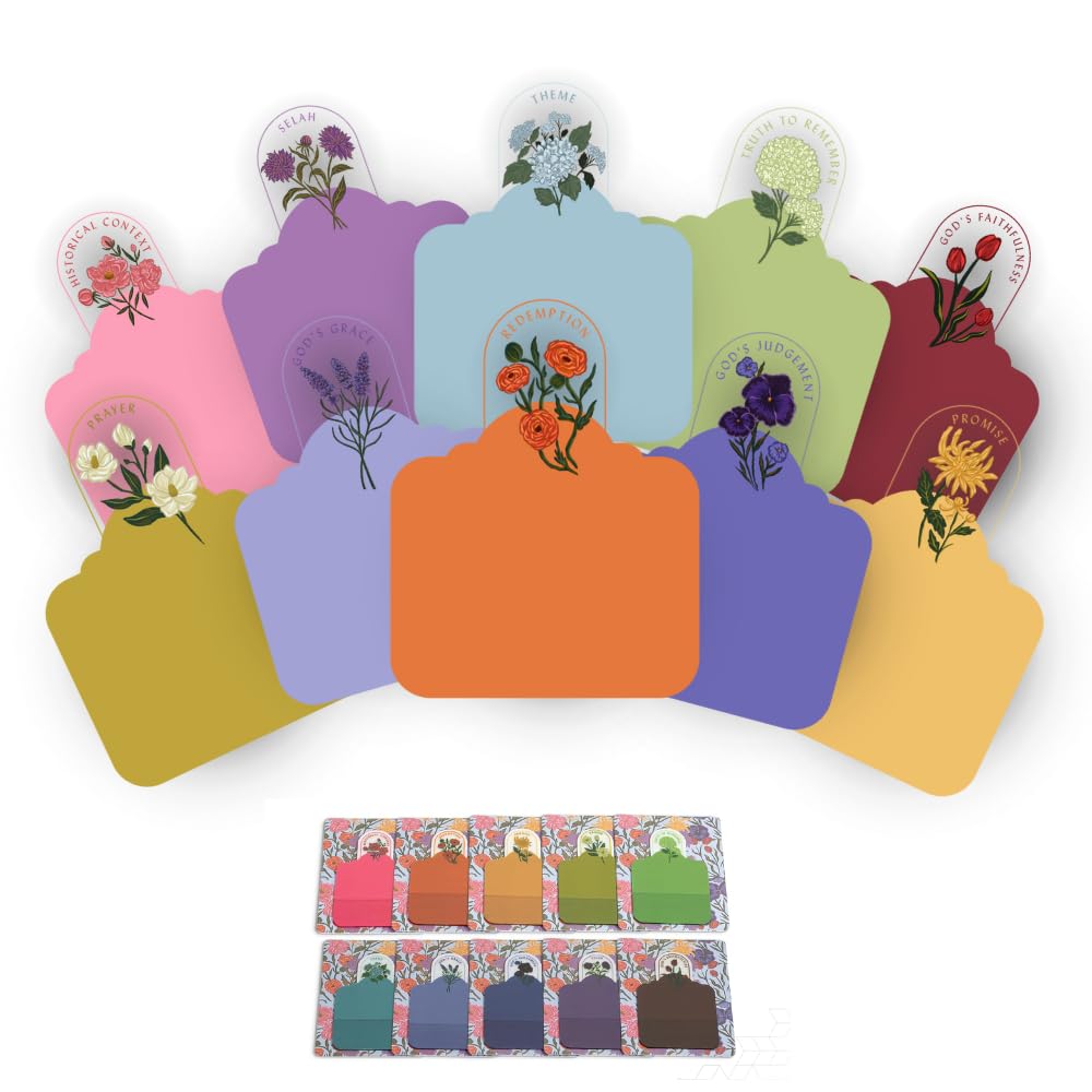 Discover Mr. Pen Bible Sticky Notes, a premium import featuring vibrant floral designs, available at Curat Cart for stylish organization.