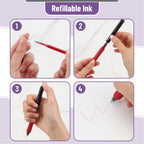 Discover Mr. Pen Retractable Gel Pens with refillable ink, perfect for daily use. Available at Curat Cart.