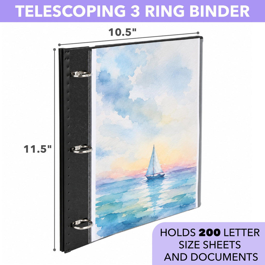 Mr. Pen Telescoping Binder holds 200 letter size sheets. 100% Authentic, available at Curat Cart in India.