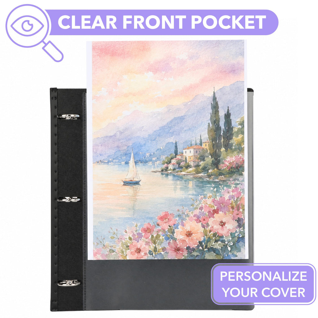 Enhance organization with Mr. Pen Telescoping Binder featuring a clear front pocket. Perfect for daily use, available at Curat Cart.