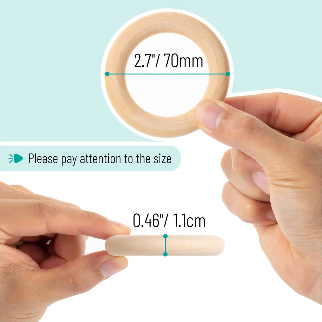 Premium Mr. Pen Wooden Rings for Crafts in high-quality finish, perfect for creative projects, available at Curat Cart.