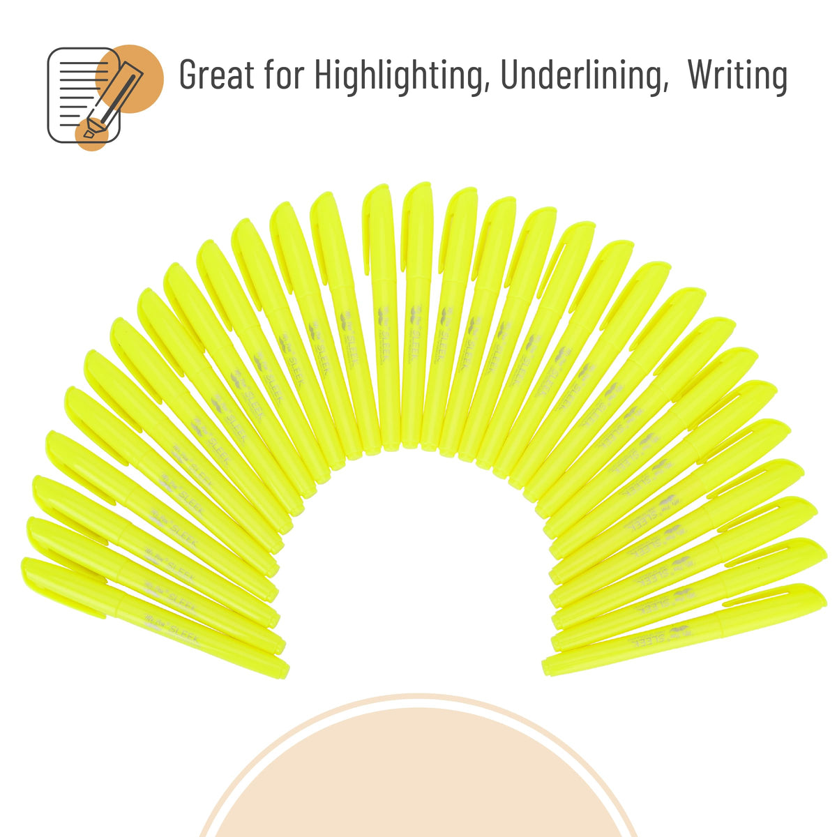 Discover Mr. Pen Yellow Highlighters, specially curated by Curat Cart for precise highlighting and underlining. Perfect for all your writing needs.