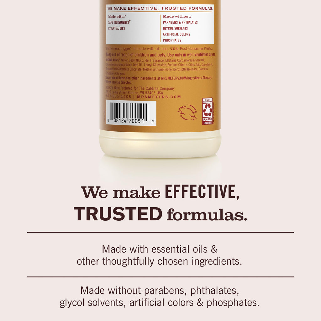 Discover Mrs. Meyer's Multi-Surface Cleaner, crafted with essential oils for a trusted clean. Perfect for daily use from Curat Cart.