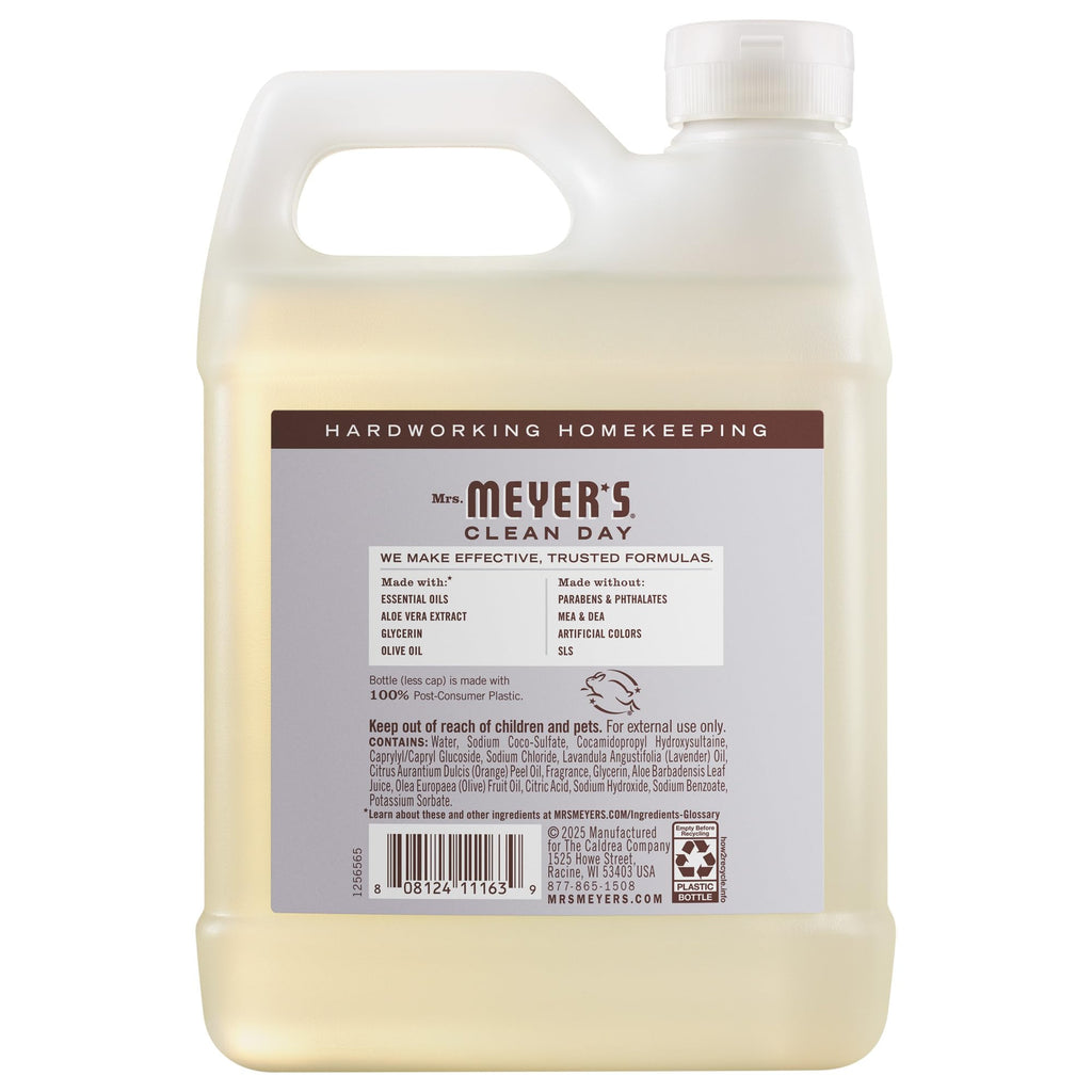 Mrs. Meyer's Liquid Hand Soap - Back Label & Ingredients Details | buy 100% authentic product online in India via Curat Cart