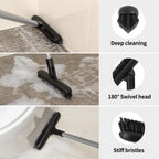 MR.SIGA Heavy Duty Grout Brush with stiff bristles and a 180° swivel head for deep cleaning. High-quality finish available at Curat Cart.