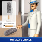 Discover the MR.SIGA Microfiber Duster with a natural bamboo handle, 100% authentic and available at Curat Cart in India.