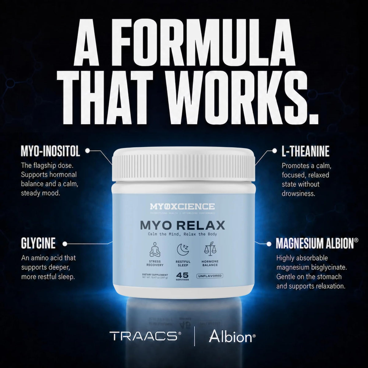 MYOXCIENCE Myo Relax & Calm promotes relaxation with a unique formula, exclusively curated by Curat Cart. Experience tranquility today.