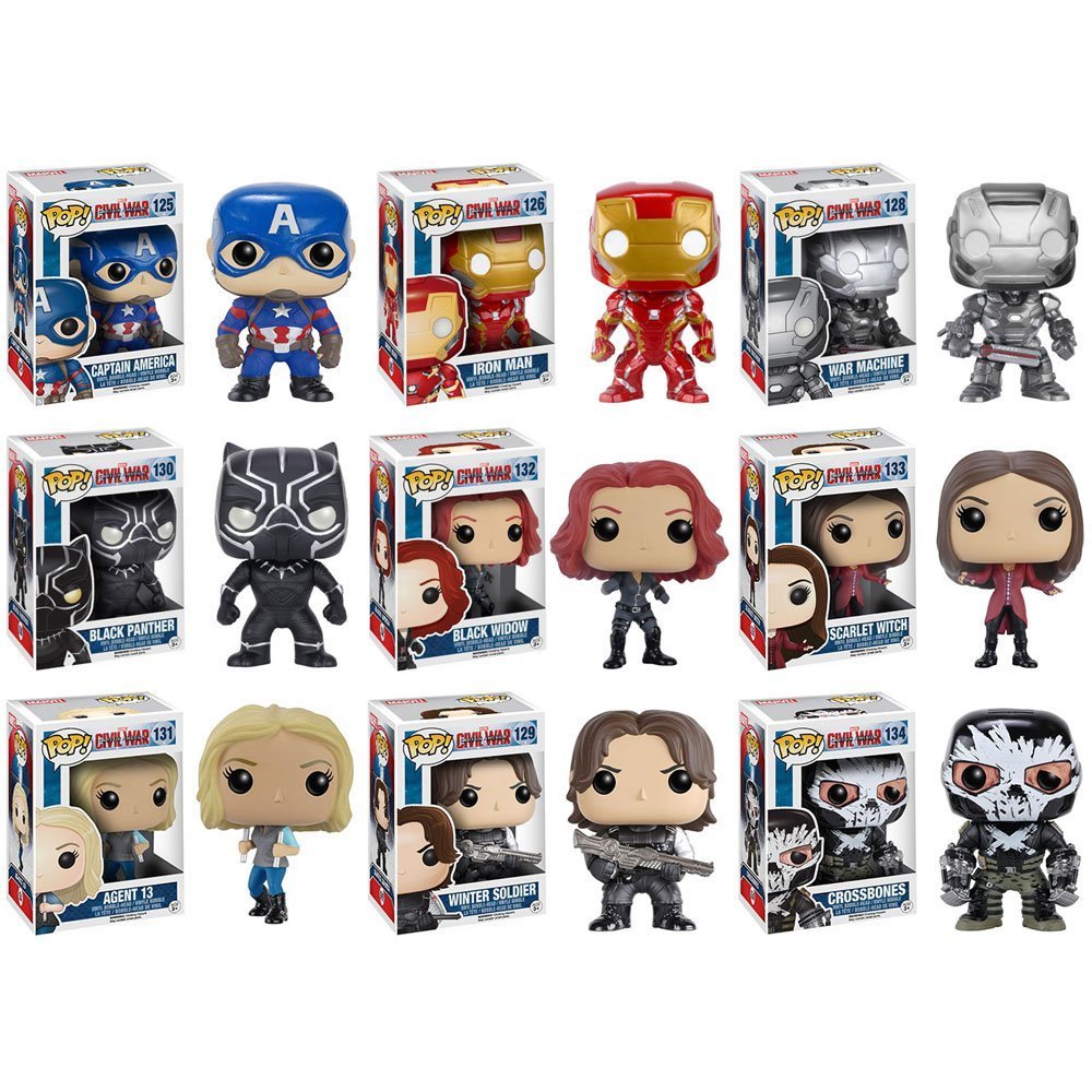 Discover a surprise collection of 6 authentic Funko Pop! figures, including heroes from Marvel's Avengers series.