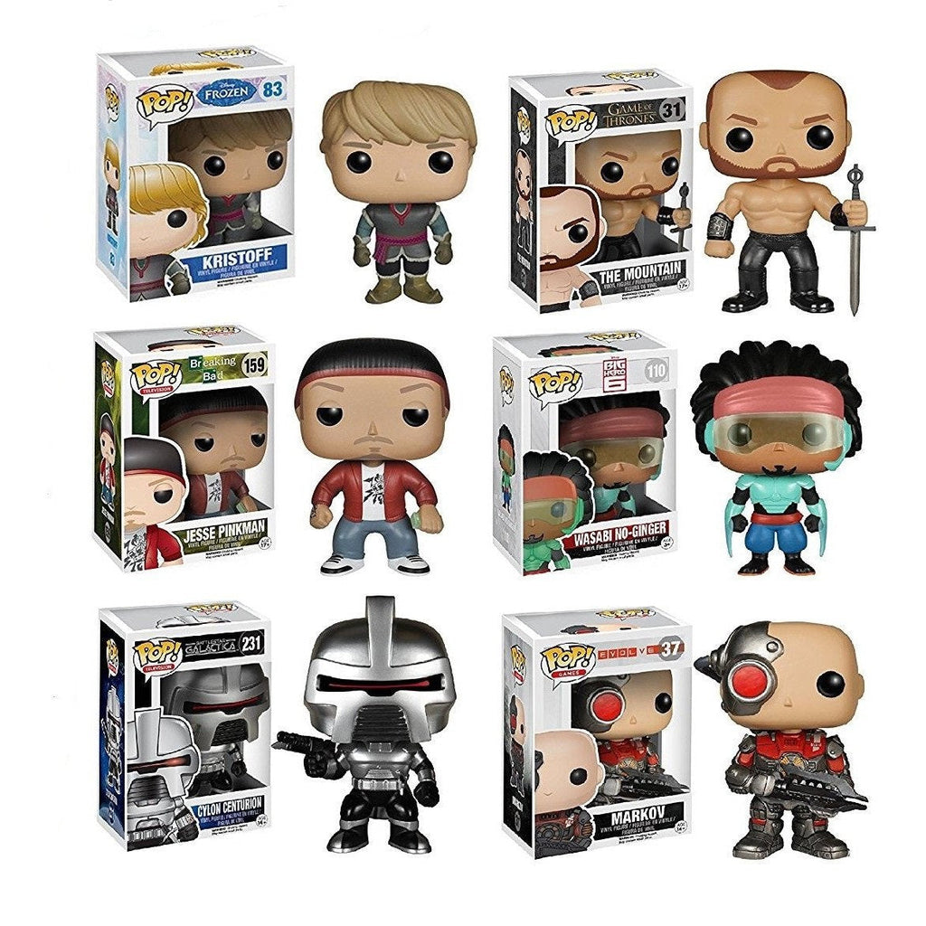Discover a surprise selection of 6 official Funko Pop figures, featuring characters from popular franchises, packed in original boxes.