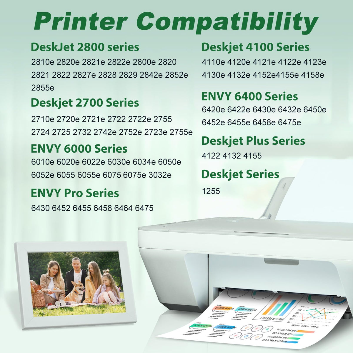 Explore MYTONER HP Printer Ink Replacement compatibility with various DeskJet and ENVY series. 100% Authentic and available at Curat Cart.