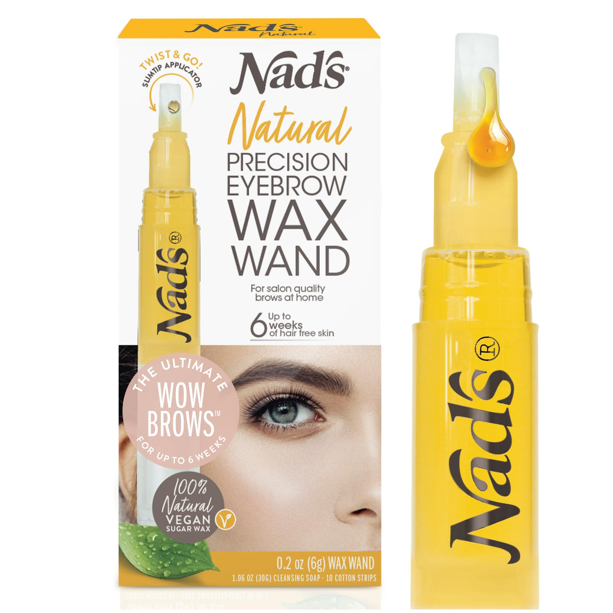 Achieve salon-quality brows at home with Nad's Eyebrow Shaper Wax Kit, a premium imported solution available at Curat Cart.