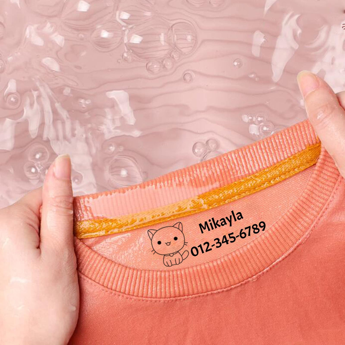 Personalized name stamp for clothes, perfect for kids. 100% Authentic and available at Curat Cart in India.
