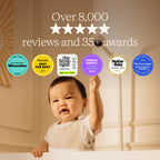 Showcasing Nanit Baby Video Monitor awards and reviews, highlighting premium imported quality. Available at Curat Cart.