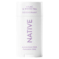 Native Deodorant Lilac White Tea - Front Packaging & Bottle View | genuine imported stock available in India at Curat Cart
