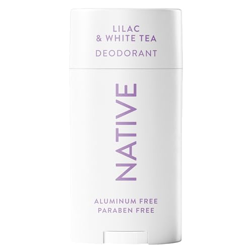 Native Deodorant Lilac White Tea - Side Profile & Box Packaging | buy online in India with doorstep delivery at Curat Cart