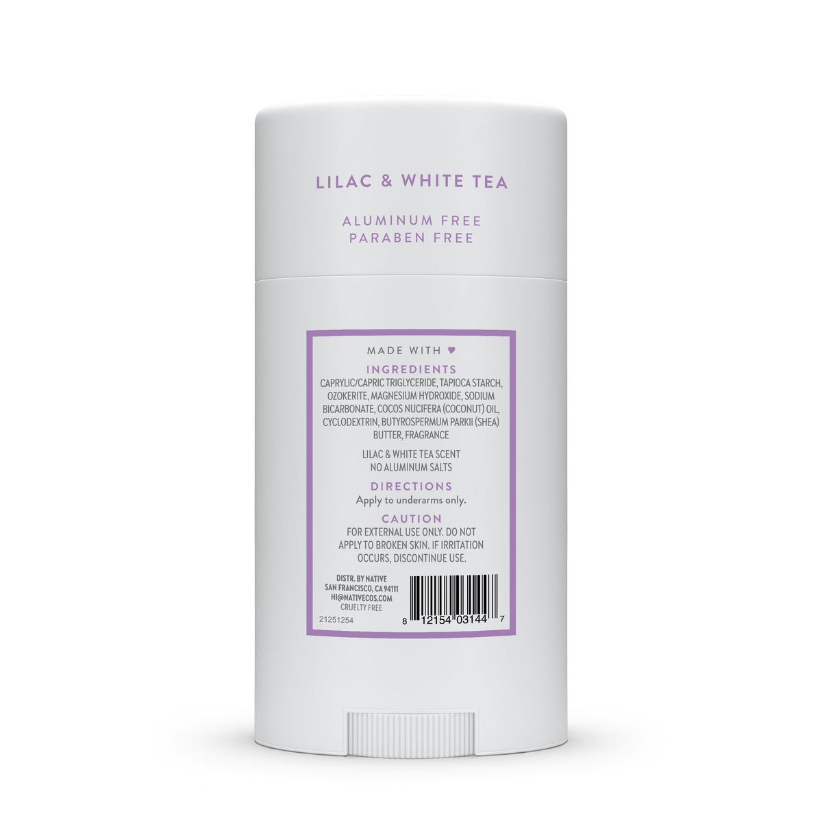 Native Deodorant Lilac White Tea - Texture, Swatch & Consistency | original imported packaging available on Curat Cart India