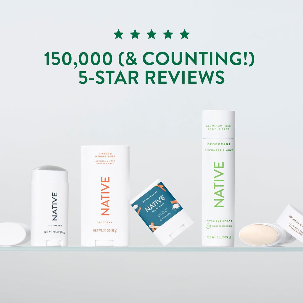 Native Deodorant Natural Deodorant - Back Label & Ingredients Details | fast dispatch across India from Curat Cart