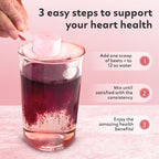 Natrava Beets Organic Beet Root Powder mixed in water, specially curated by Curat Cart for heart health benefits.