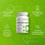 Discover exclusive Nattokinase Supplement with Bromelain at Curat Cart, featuring 240 vegetarian capsules for optimal health.