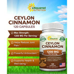 Natural Ceylon Cinnamon Extract in 120 capsules, 100% Authentic and available in India at Curat Cart, supports health and well-being.