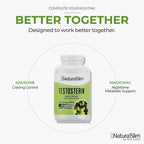 NaturalSlim Testosterin Support, a premium imported supplement for strength and vitality, available at Curat Cart.