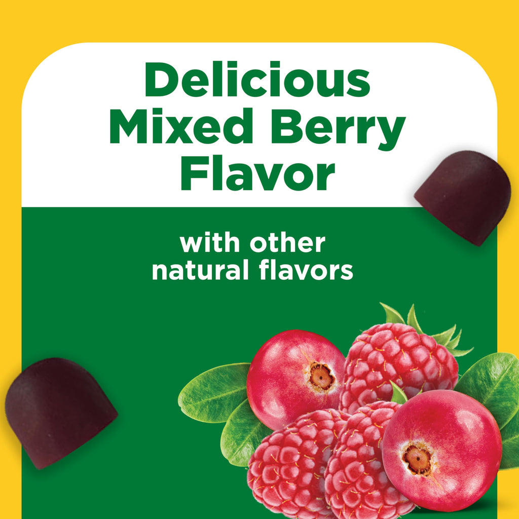 Nature Made Cranberry Gummies in delicious mixed berry flavor, specially curated by Curat Cart for exclusive health benefits.