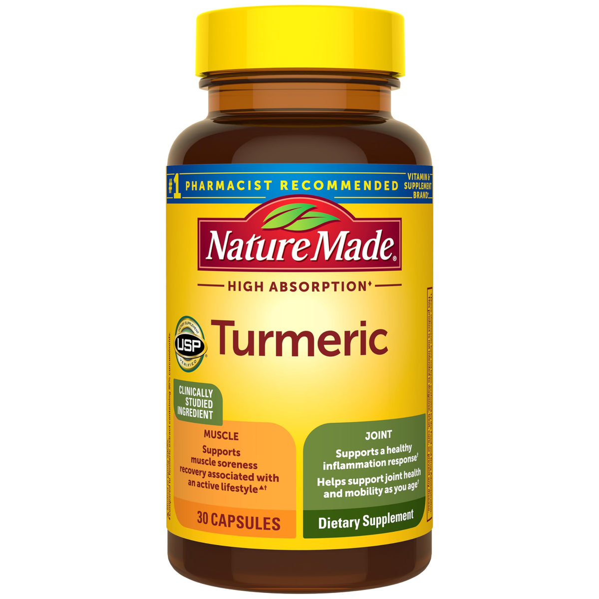 Nature Made Turmeric Curcumin Supplement offers premium imported support for muscle recovery and joint health. Available at Curat Cart.