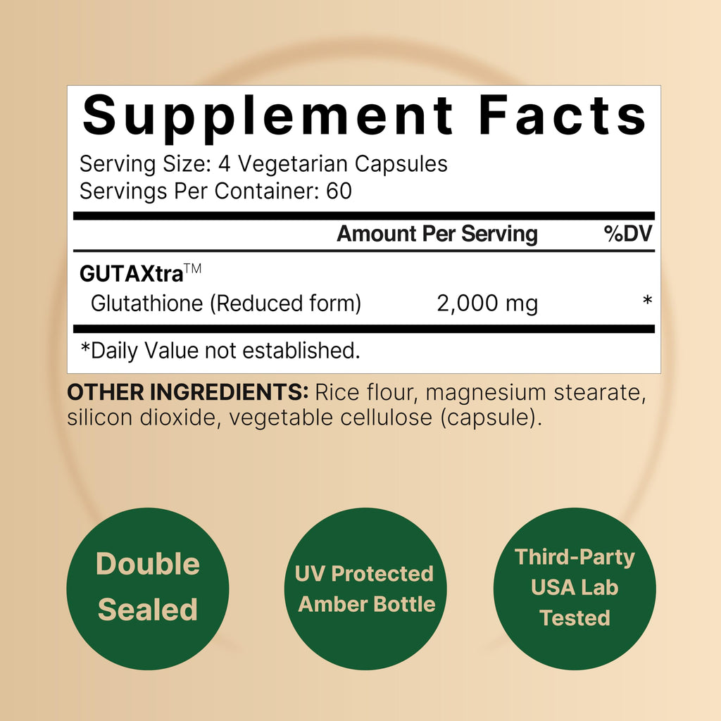 NatureBell Glutathione Supplement with 60 vegetarian capsules, 100% Authentic, available at Curat Cart in India.