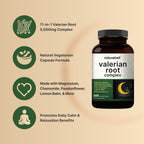 NatureBell Valerian Root Supplement in high-quality packaging, promoting calm and relaxation. Available at Curat Cart.