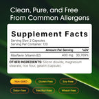 NatureBell Vitamin B2 Riboflavin features high-quality packaging with clear supplement facts. Available at Curat Cart for health-conscious consumers.