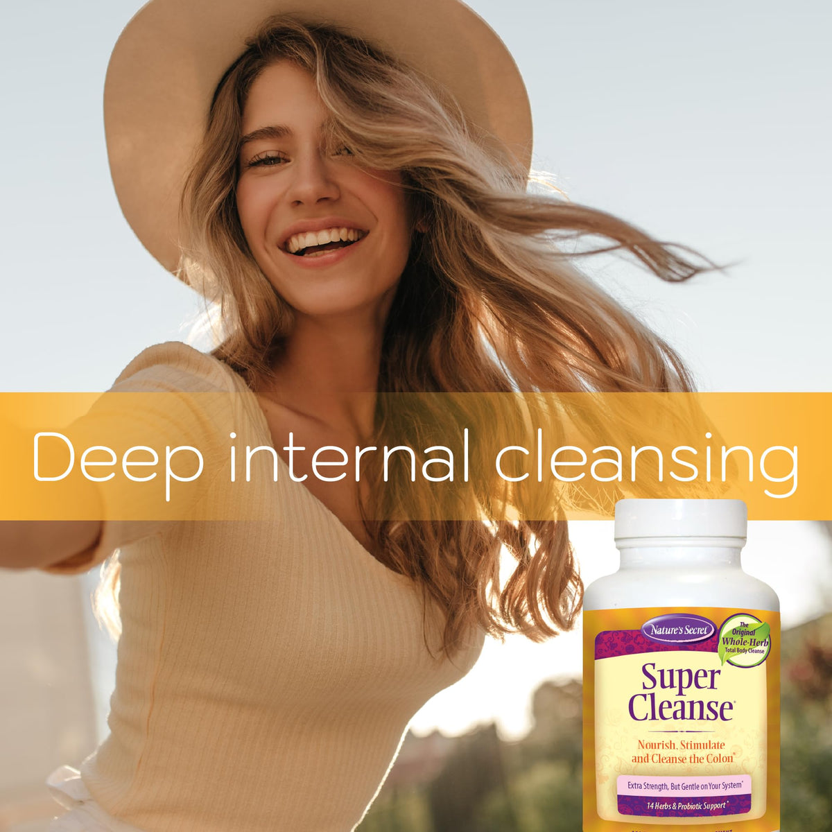 Nature's Secret Super Cleanse offers deep internal cleansing, a premium import from Curat Cart, perfect for holistic wellness.