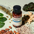 Nature’s Sunshine Magnesium Complex in high-quality packaging, ideal for energy production and muscle health. Available at Curat Cart.