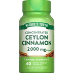 Discover Nature's Truth Ceylon Cinnamon Capsules, a premium import with 2000 mg per serving, available at Curat Cart.