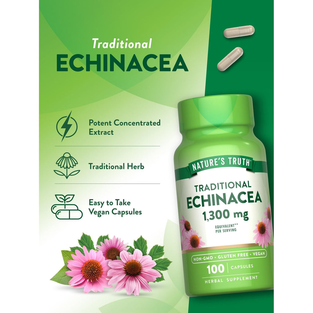 Discover Nature's Truth Echinacea Extract for immune support. Perfect for daily use, available at Curat Cart.