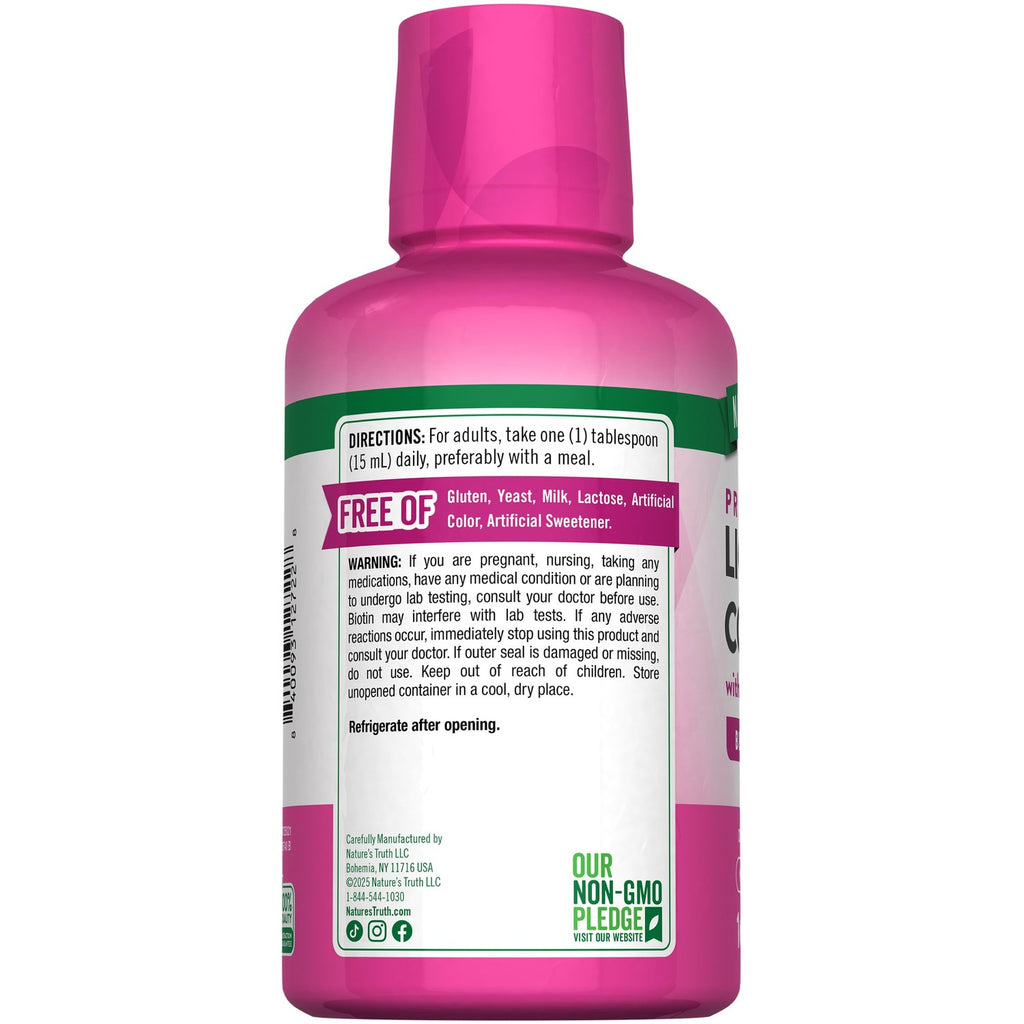 Nature's Truth Liquid Collagen in high-quality packaging, free from gluten and artificial additives. Available at Curat Cart.