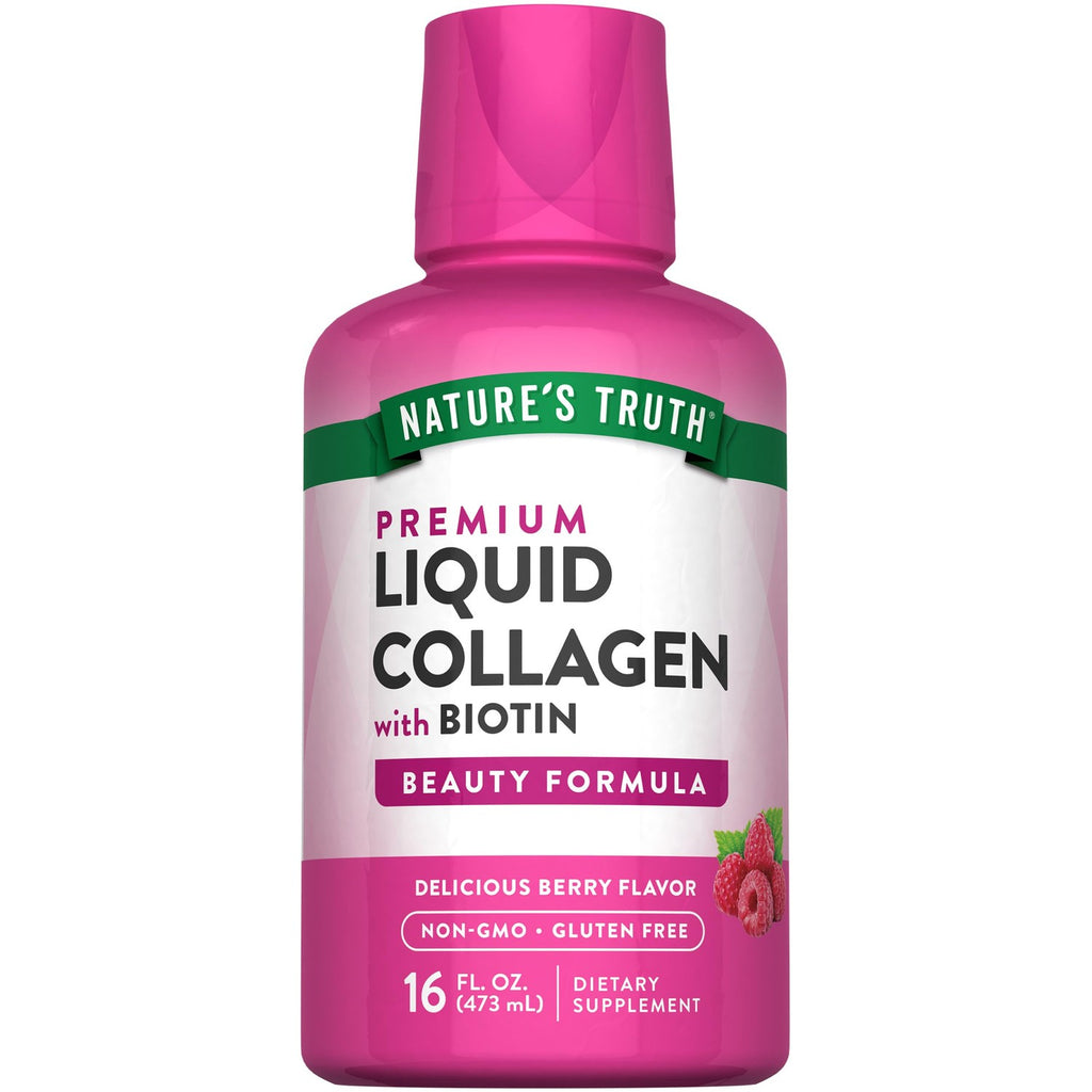 Discover Nature's Truth Premium Liquid Collagen with Biotin, a delicious berry flavor beauty formula. Available at Curat Cart.