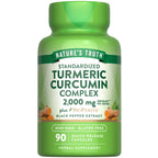 Nature's Truth Turmeric Curcumin Capsules, a premium import, offering 2000 mg of herbal supplement for wellness at Curat Cart.