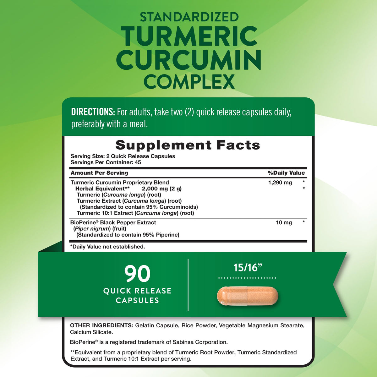 Nature's Truth Turmeric Curcumin capsules, 100% Authentic, available in India at Curat Cart for health and wellness benefits.