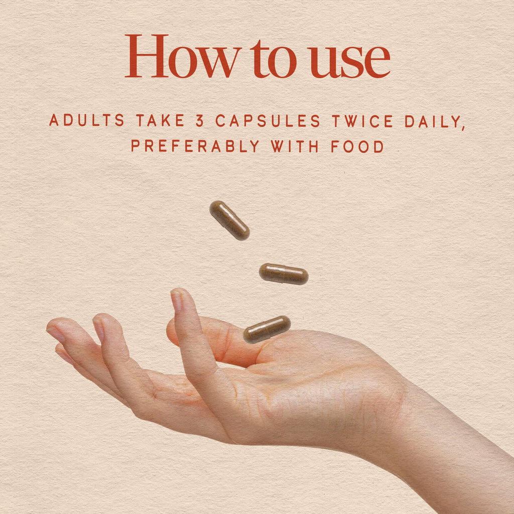 Nature's Way Blood Sugar Blend capsules shown in hand, perfect for daily use to support healthy blood sugar levels. Available at Curat Cart.