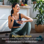 Psyllium Husk capsules by Nature's Wonder, specially curated by Curat Cart, support digestive health and wellness.