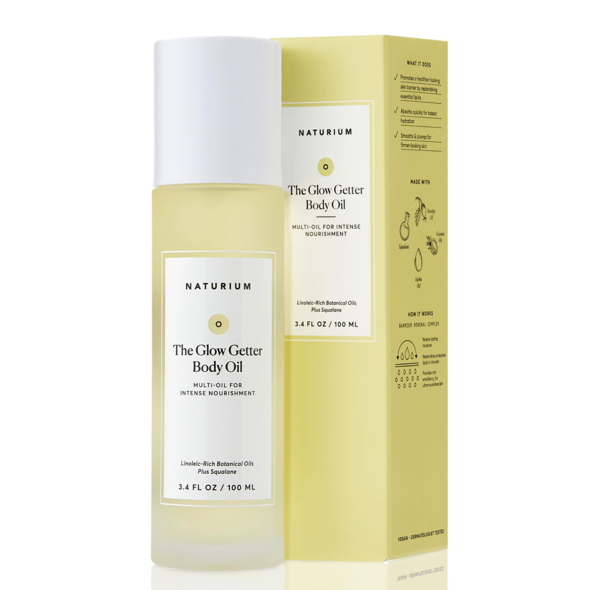 Shop the Naturium Glow Getter Body Oil, available in India. Order online for intense nourishment and glow.