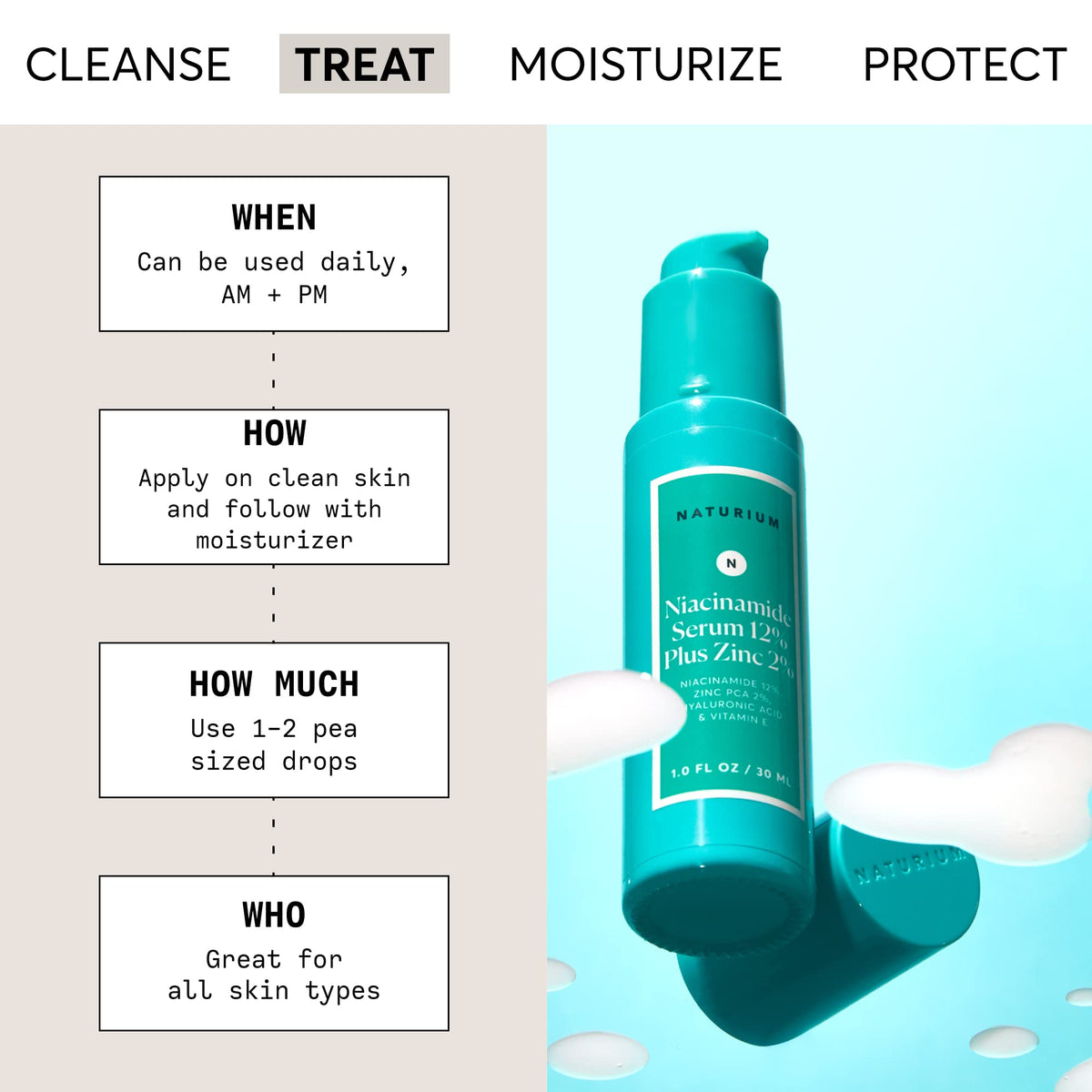 Naturium Niacinamide Serum Plus Zinc available in India. Order online for daily skincare benefits and hydration.