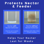 Nectar Defender Hummingbird Nectar enhances nectar clarity, ensuring freshness for weeks. Perfect for avid bird watchers. Available at Curat Cart.