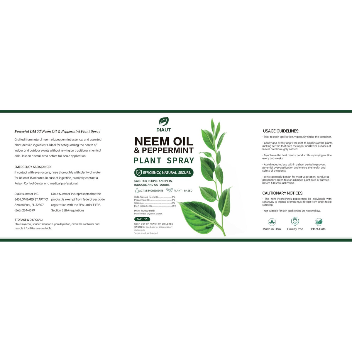 Premium imported Neem Oil Spray for plants, ensuring natural pest control. Available at Curat Cart, your trusted source for quality.