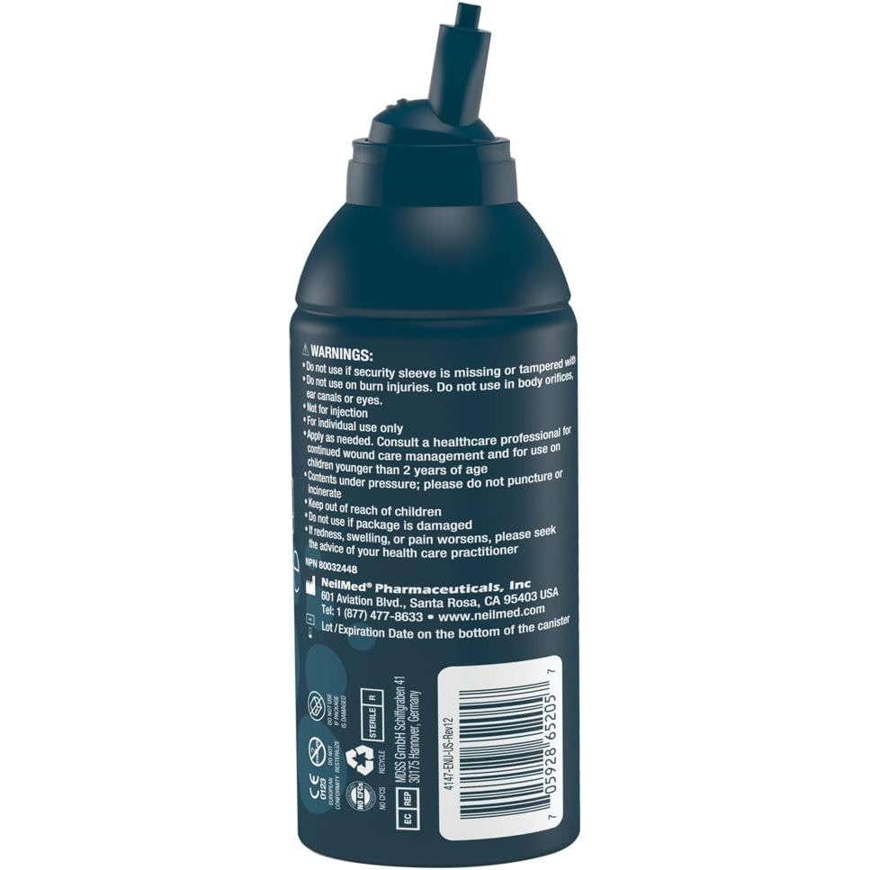 NeilMed Piercing Aftercare Fine Mist - Back Label & Ingredients Details | buy 100% authentic product online in India via Cura